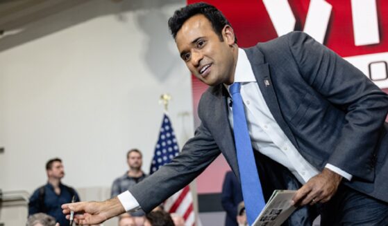 Biotech executive and former Republican presidential contender Vivek Ramaswamy is pictured in a Feb. 24 file photo after announcing his candidacy for governor of Ohio.